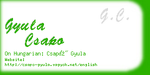 gyula csapo business card